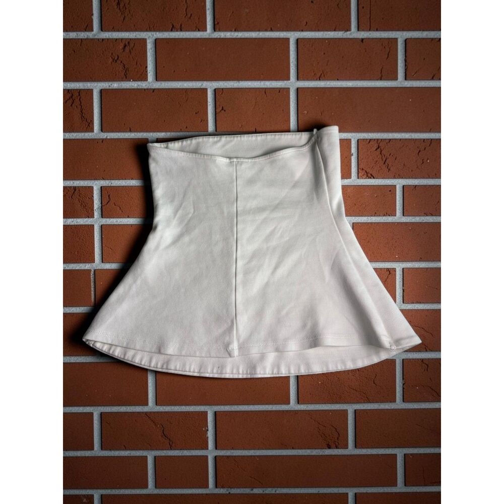 Zara White Strapless Tube Top Women's Small Stretch